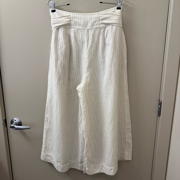 Anthropologie Palm Beach Belted Culotte pants linen cotton blend size 4 boho - Picture 9 of 13